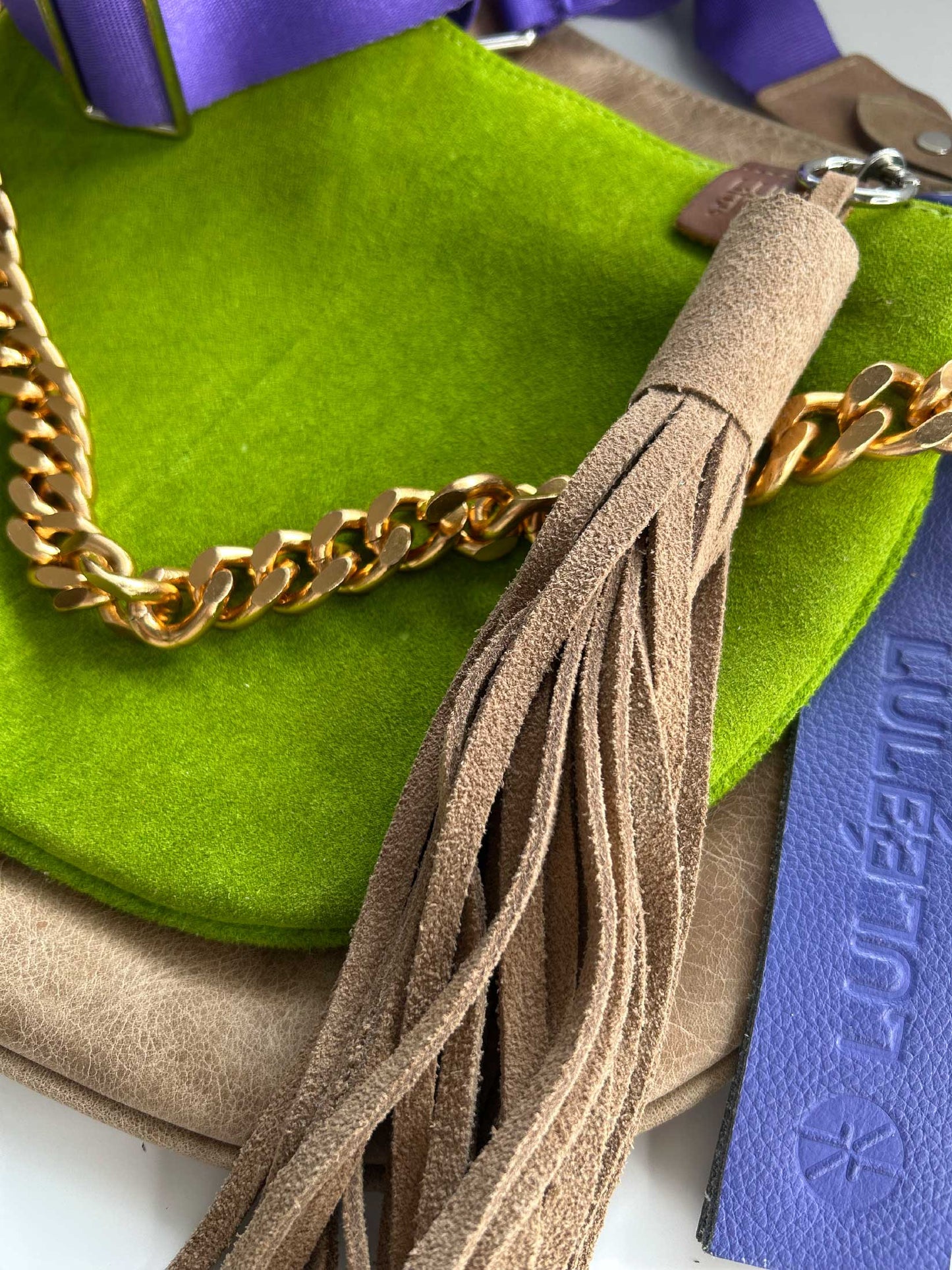 Dúo Bag Taupe and Green
