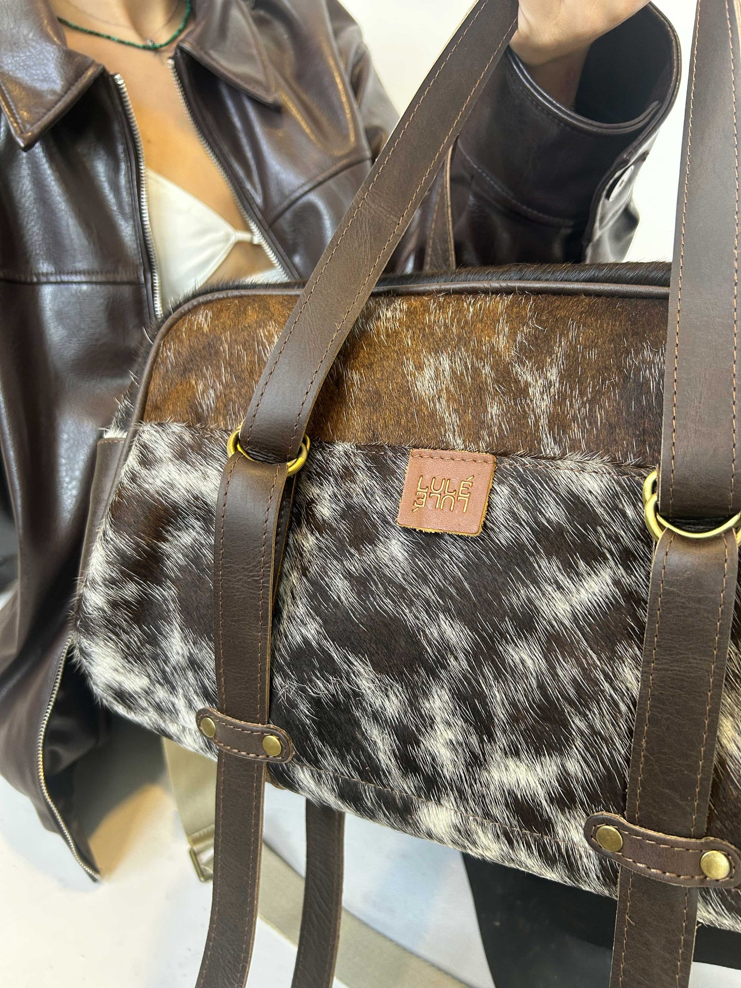 Lulé Bag Small Cow Print