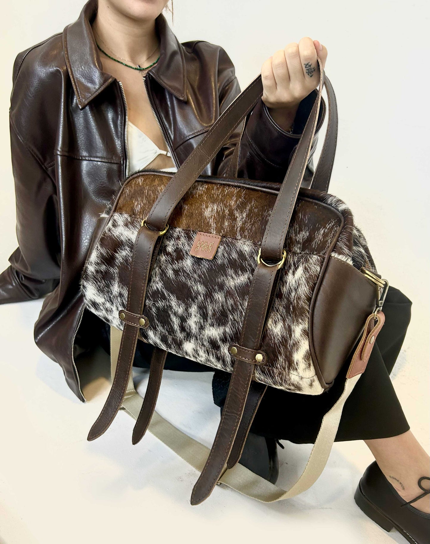 Lulé Bag Small Cow Print