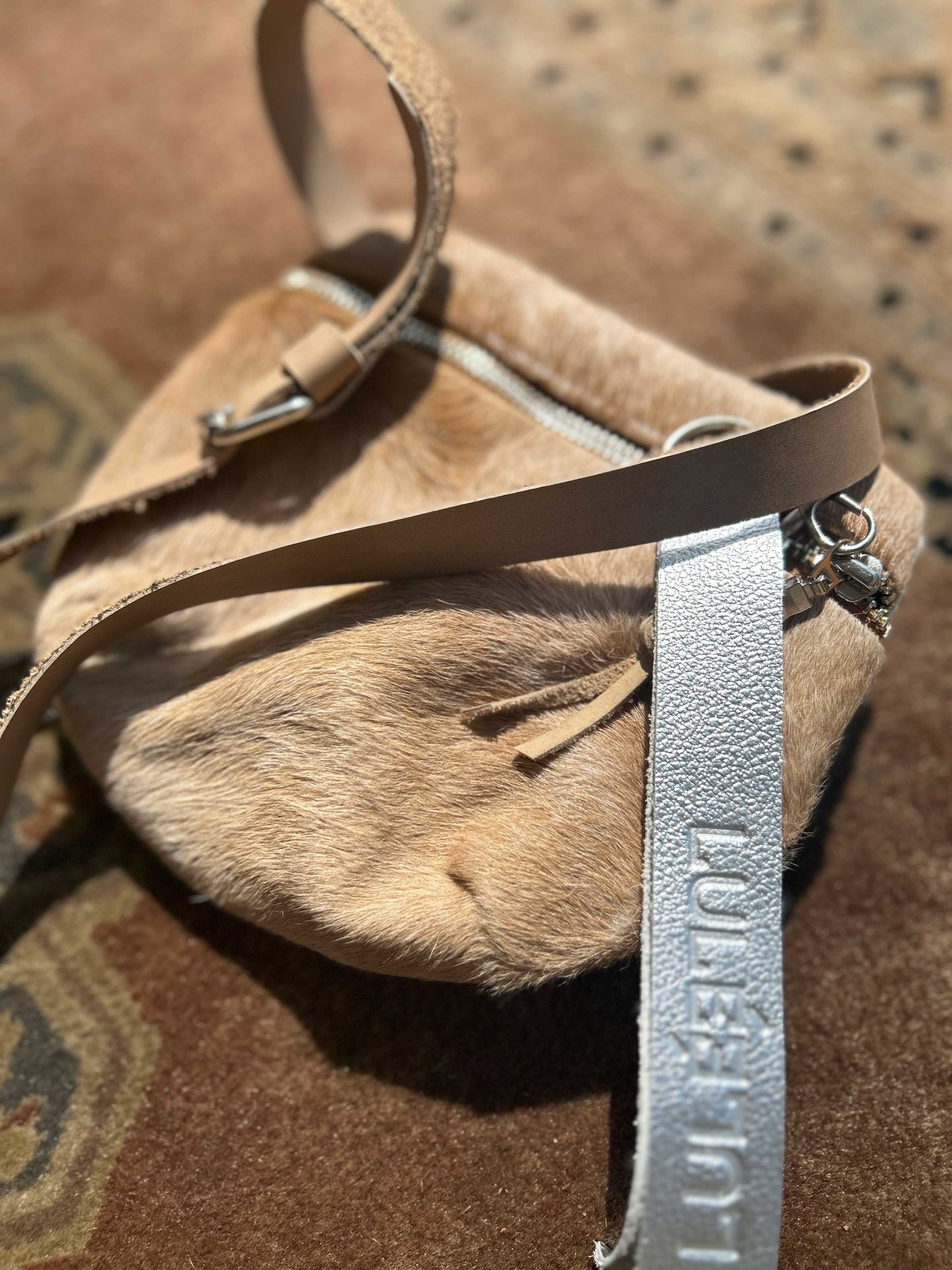 Pocket Bag Beige "hair-on-hide"