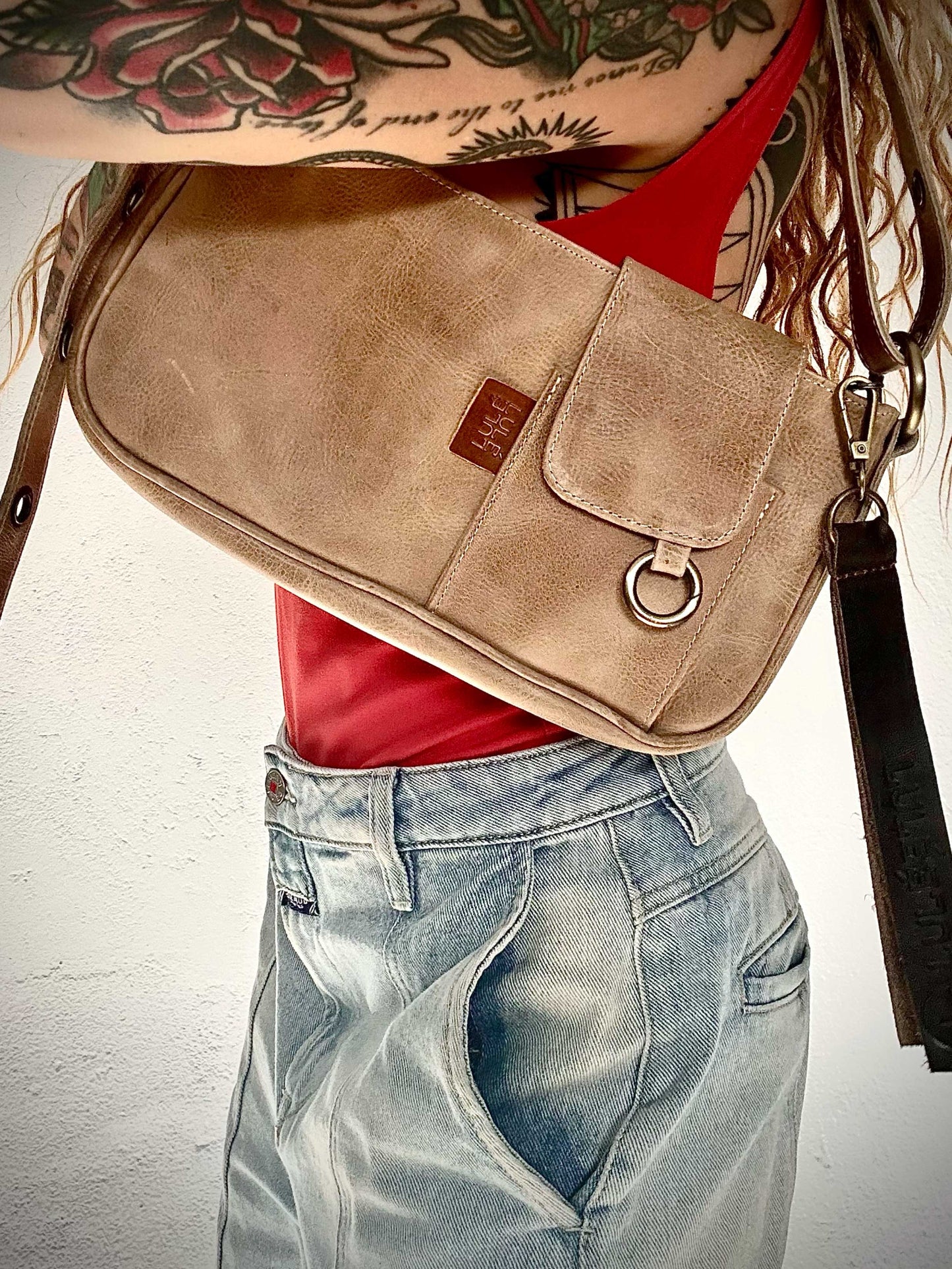 La Roma Bag Taupe Mini