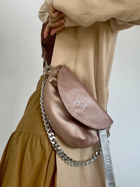 Reptilia Bag XL Rose Gold