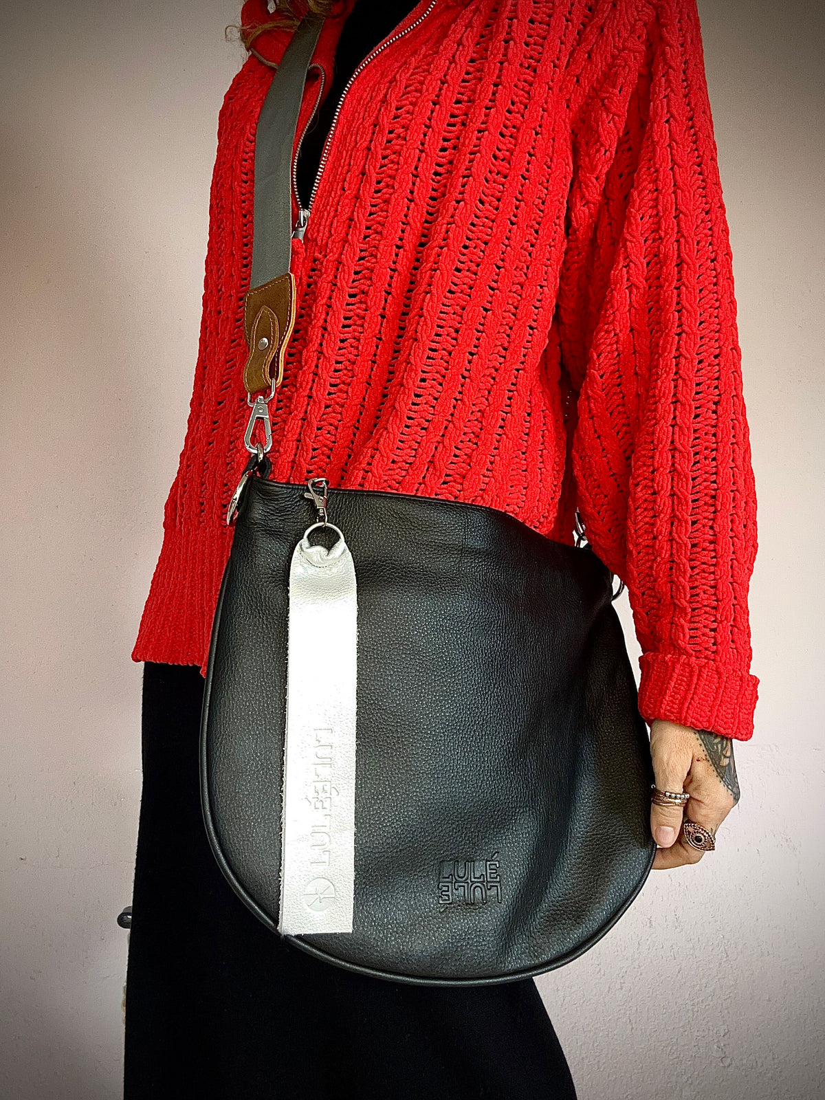 Duo Bag Black and Dark Silver