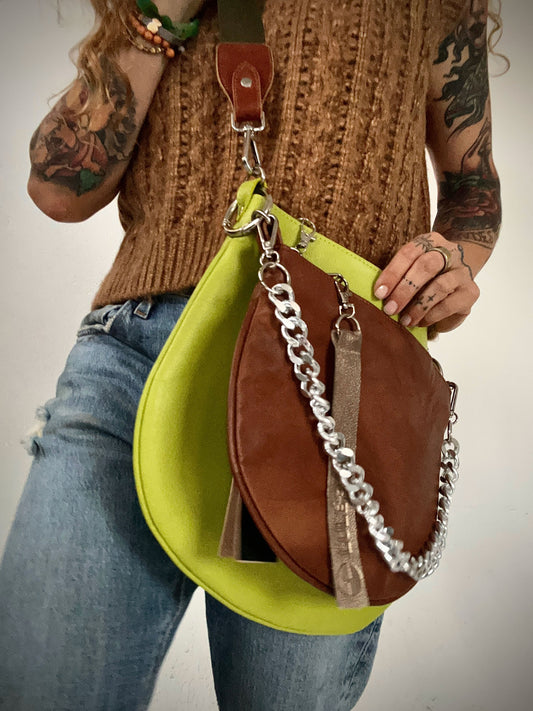 Dúo Bag Lime and brown