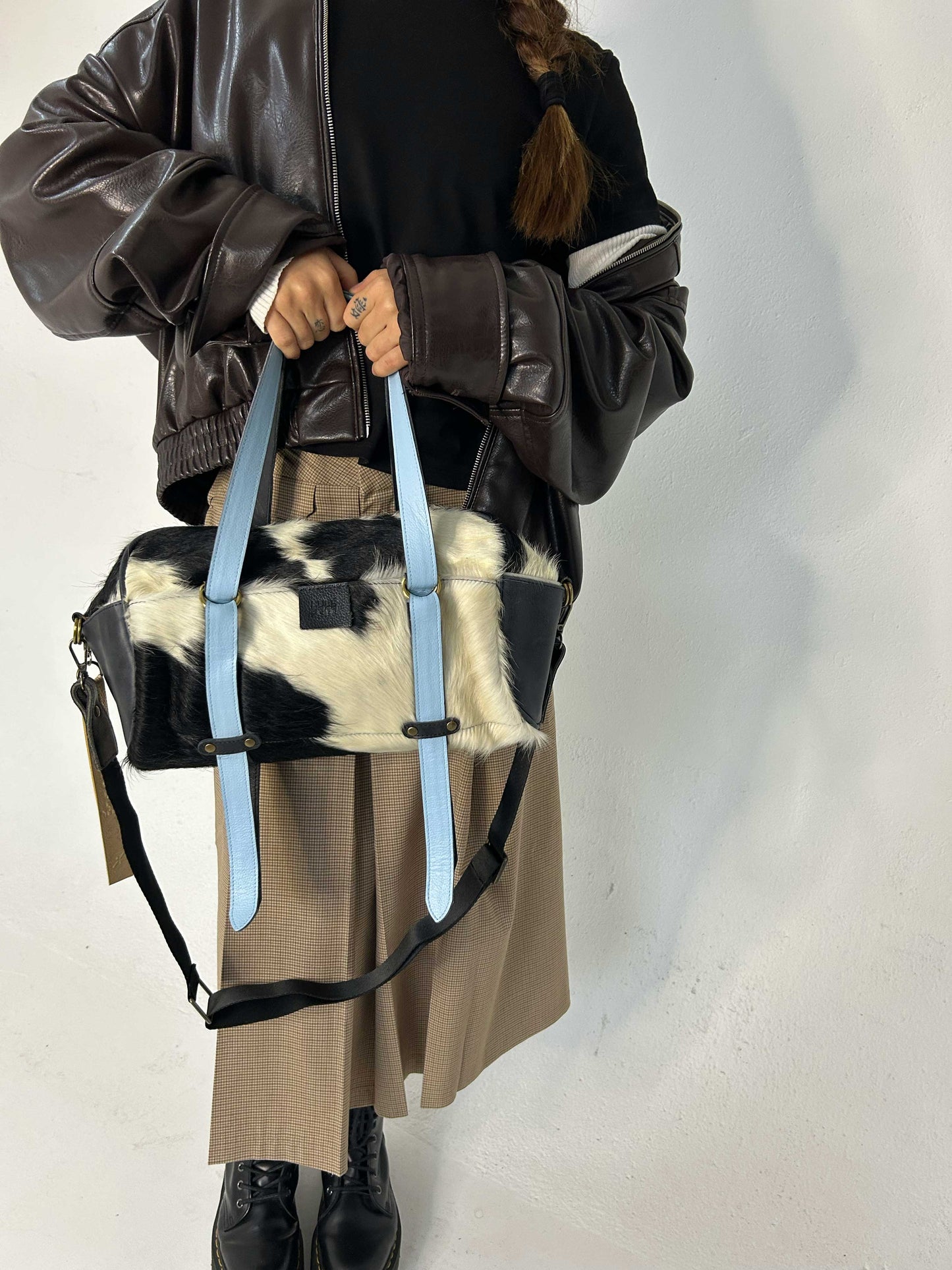 Lulé Bag Medium Black Cow
