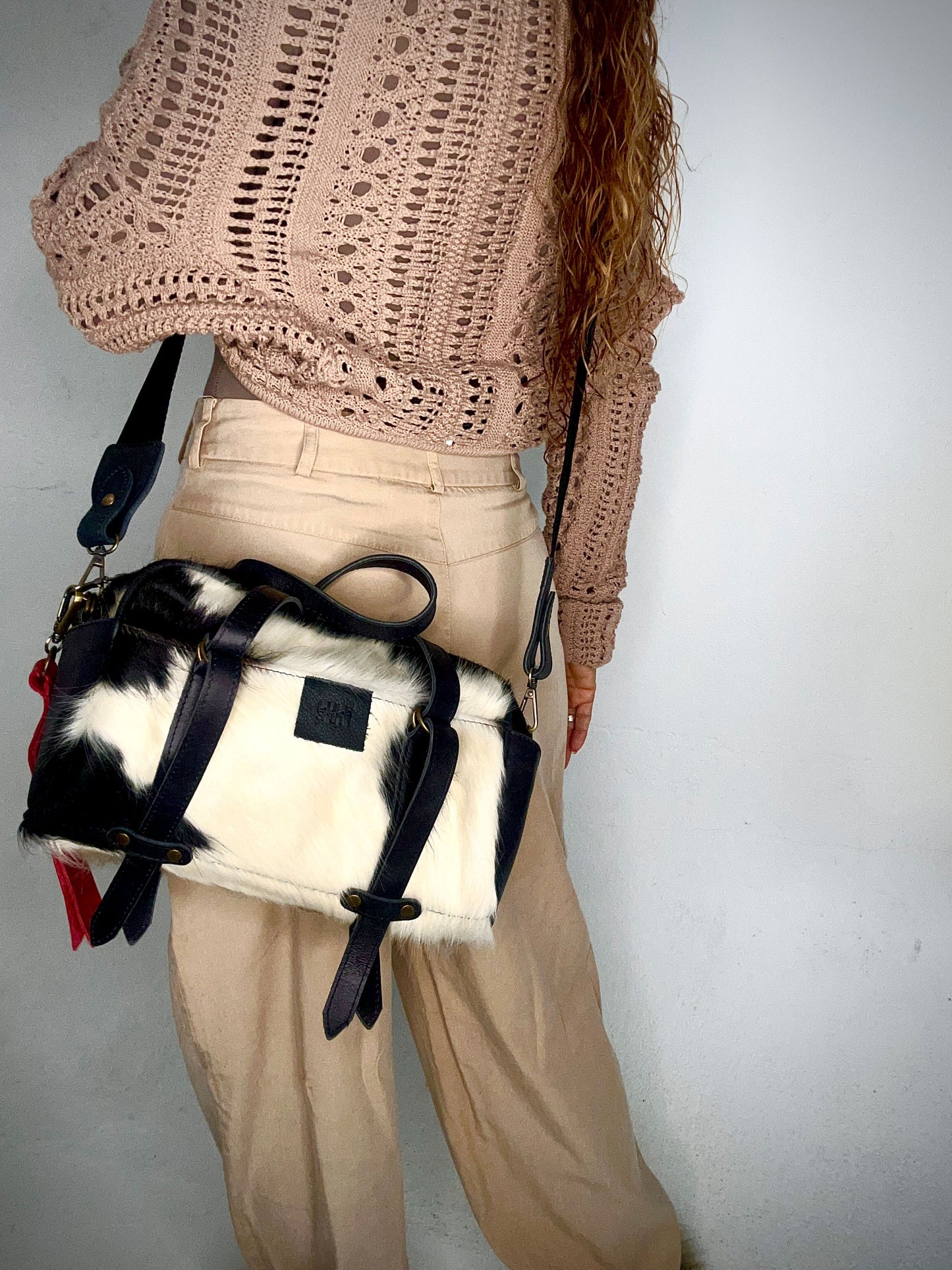 Lulé Bag "hair-on cowhide" B&W ( Small )