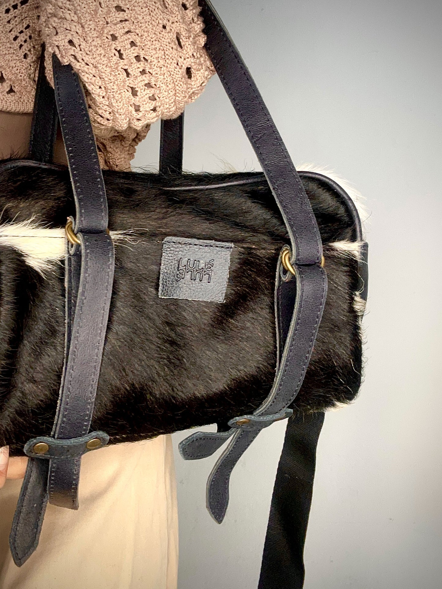 Lulé Bag "hair-on cowhide" B&W ( Small )