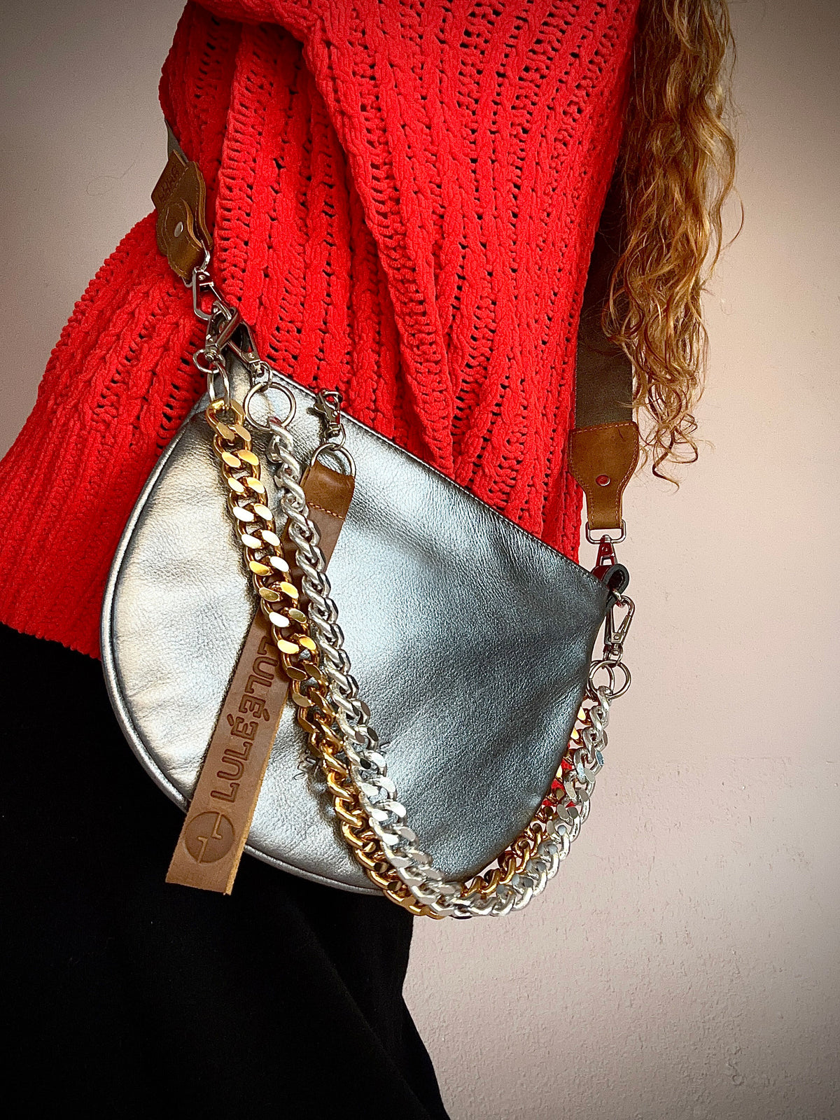 Duo Bag Black and Dark Silver