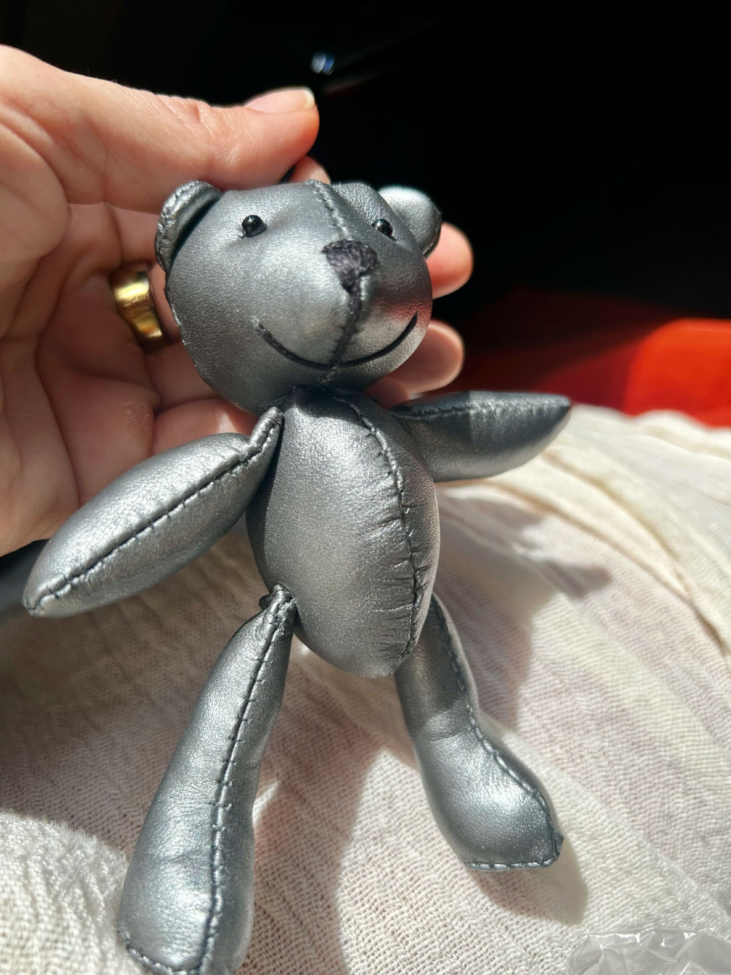 Oba Oba Bear Charm Dark Silver