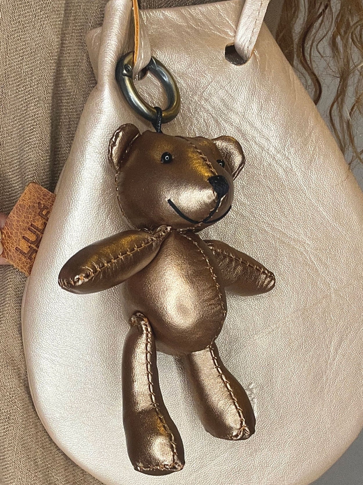 Oba Oba Bear Charm Bronze