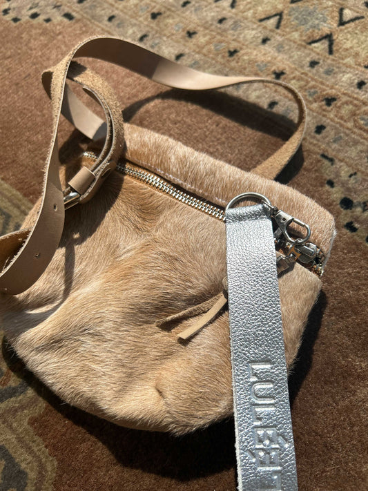 Pocket Bag Beige "hair-on-hide"