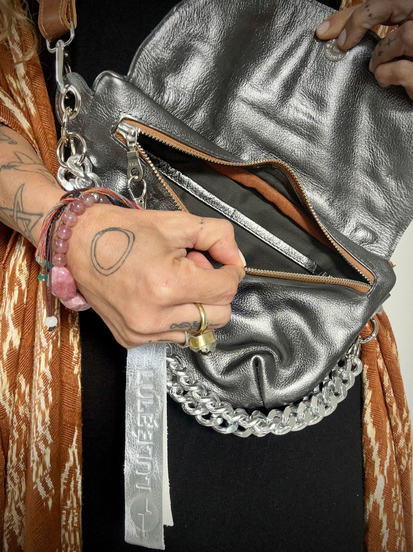 Reptilia Bag Standard Dark Silver