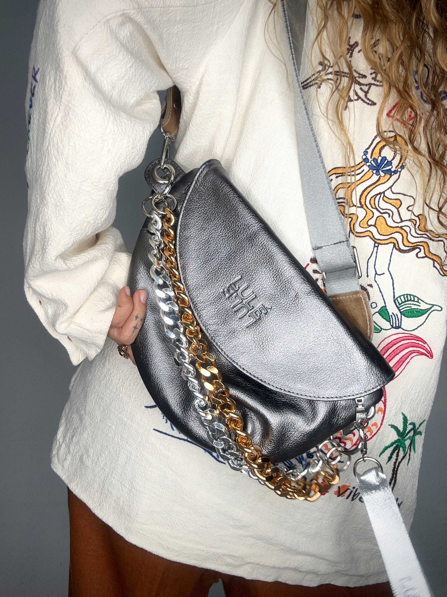 Reptilia Bag Standard Plata Noche