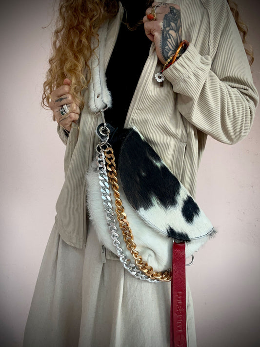 Reptilia Bag Standard B&W Hair-On Cowhide